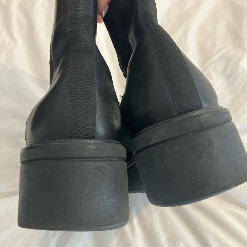 Vagabond Tara Black Leather Chelsea Platform Ankle Boots 39/9 - Picture 5 of 10